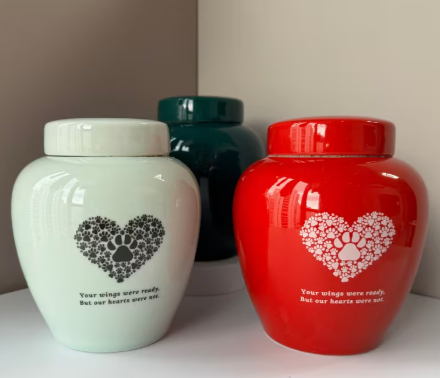 Heart Paw Print Urns