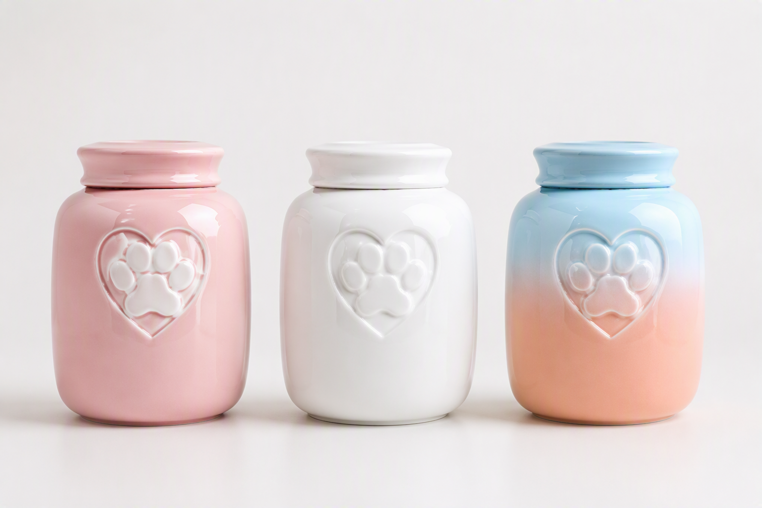 Heart-Shaped Paw Urn (Small)